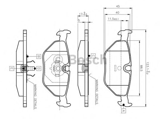 set placute frana,frana disc