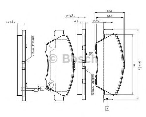 set placute frana,frana disc