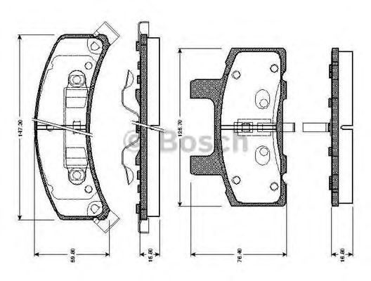 set placute frana,frana disc