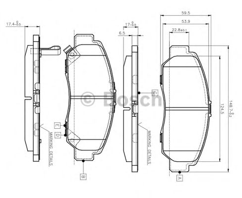 set placute frana,frana disc