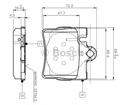 set placute frana,frana disc