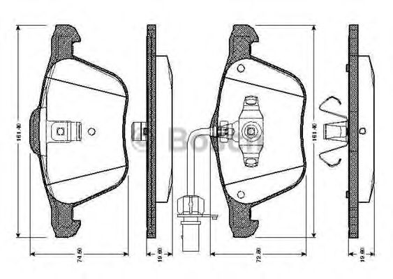 set placute frana,frana disc