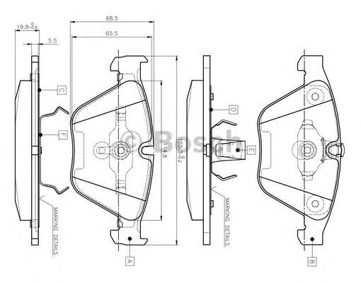 set placute frana,frana disc