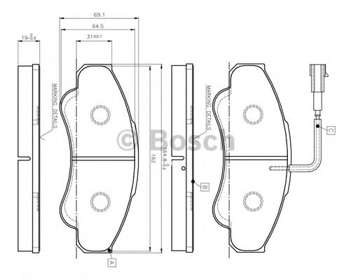 set placute frana,frana disc