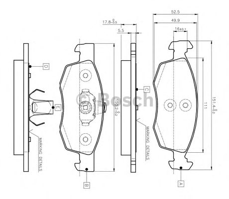 set placute frana,frana disc