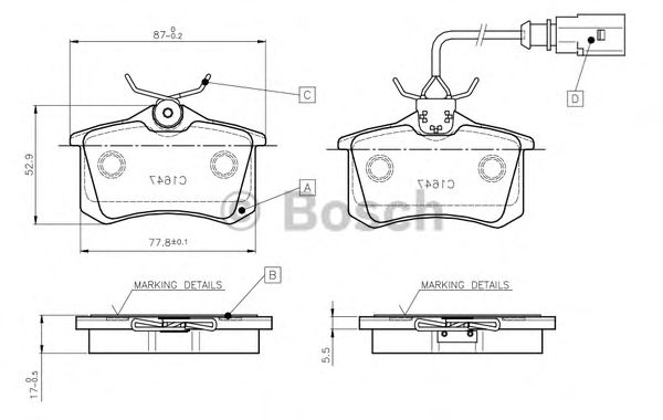 set placute frana,frana disc