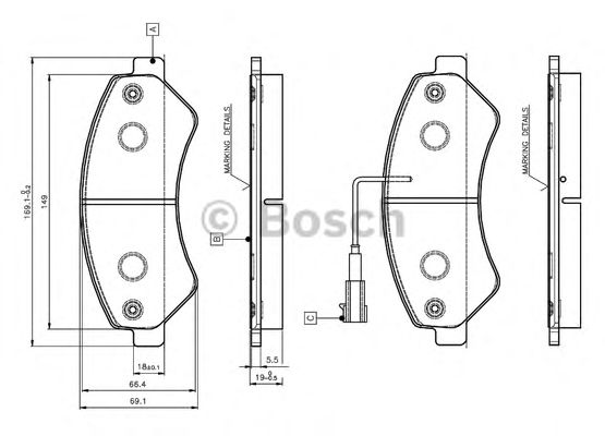 set placute frana,frana disc