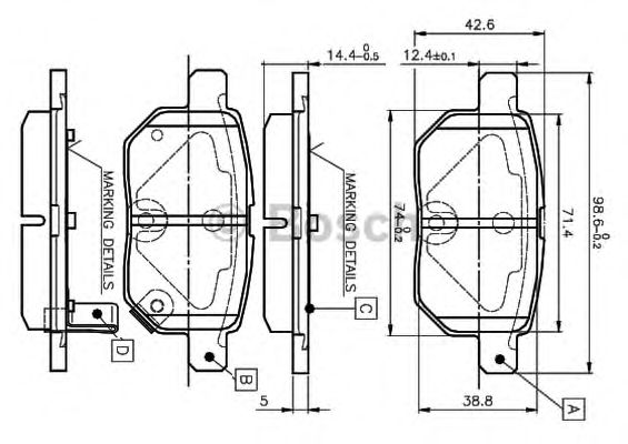 set placute frana,frana disc