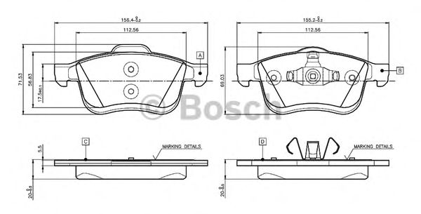 set placute frana,frana disc