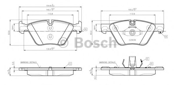 set placute frana,frana disc