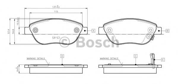 set placute frana,frana disc