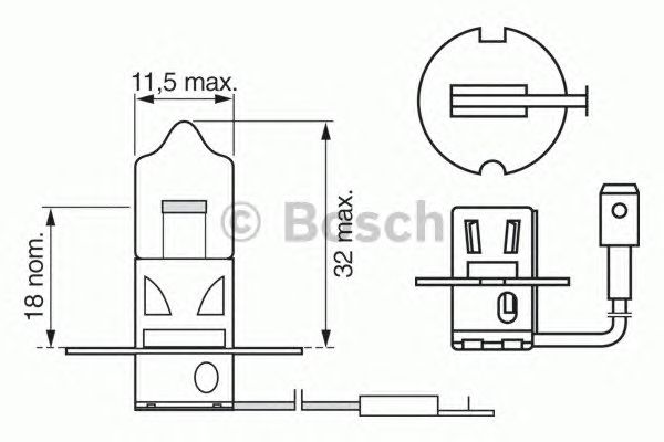 Bec far faza lunga H3 12V/55W PK22S PURE LIGHT