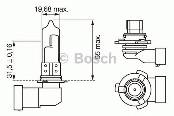 Bec far faza lunga HB3 12V/60W PURE LIGHT