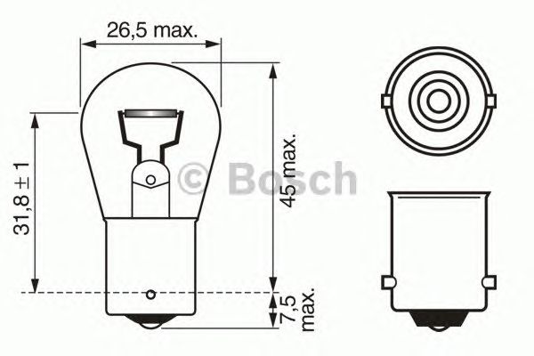 Bec Bosch P21W 12V 21W BA15s Pure Light