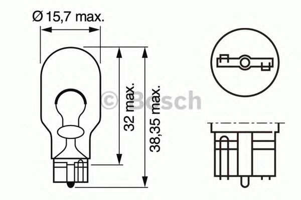 Bec 12V/16W W16W PURE LIGHT W2,1X9,5D 1 buc