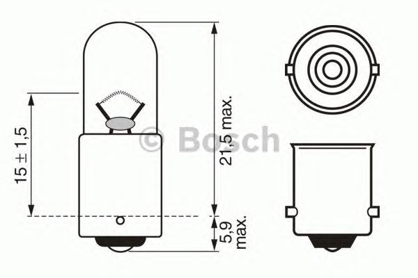 Bec, semnalizator T4W; 12V 4W T4W PURE LIGHT