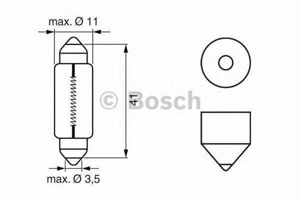 Bec, lampa frana 12V/10W (tubular) SV8,5-8 PURE LIGHT