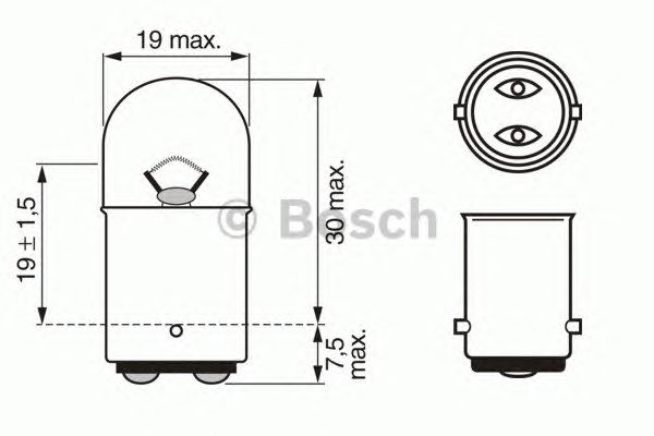 Bec, lampa frana / lampa spate R5W PURE LIGHT; R5W (BA15d