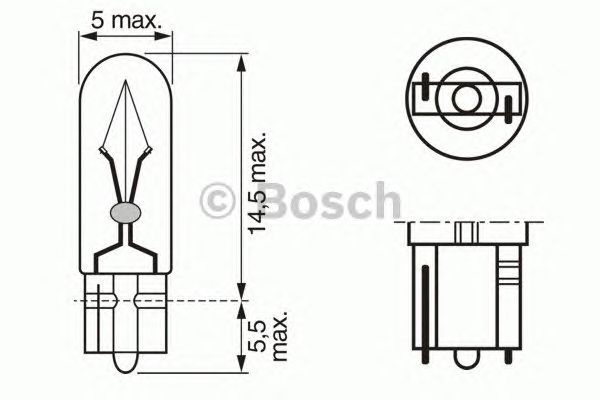 Bec, iluminare numar circulatie W2,3W 12V/2,3W PURE LIGHT