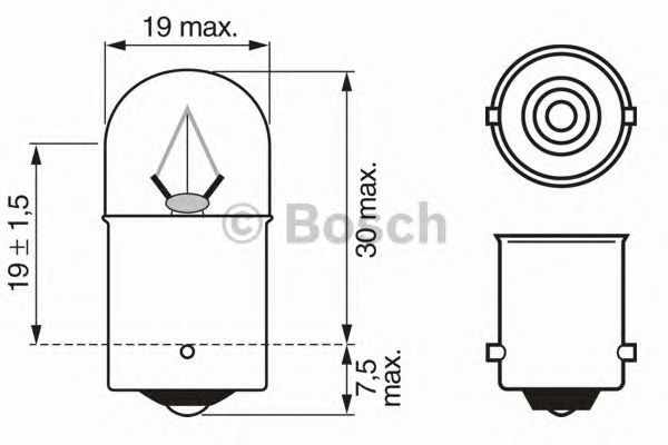 Bec Bosch R5W 24V 5W BA15s Trucklight