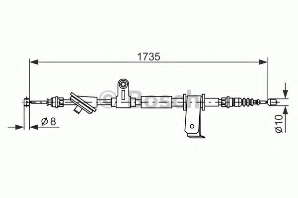 Cablu, frana de parcare ALFA 159 05-11