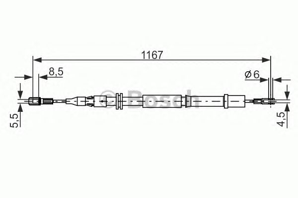 Cablu, frana de parcare MERCEDES-BENZ VITO 96-03