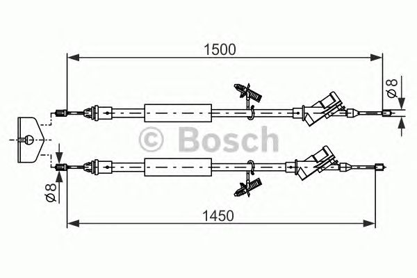 Cablu, frana de parcare FORD FOCUS 04-