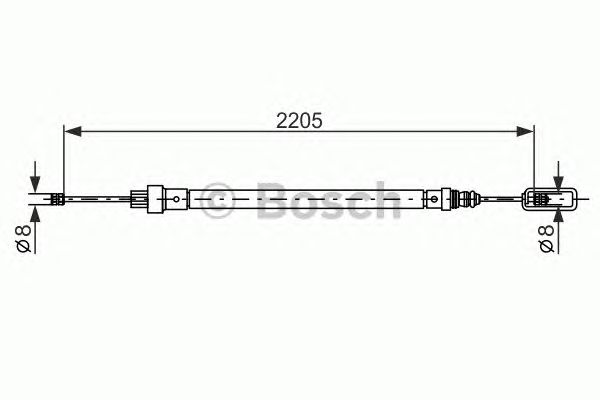 Cablu, frana de parcare CITROEN JUMPY 95-