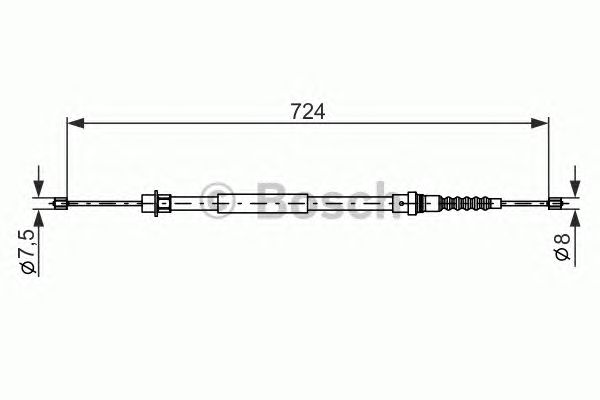 Cablu, frana de parcare PEUGEOT 607 00-