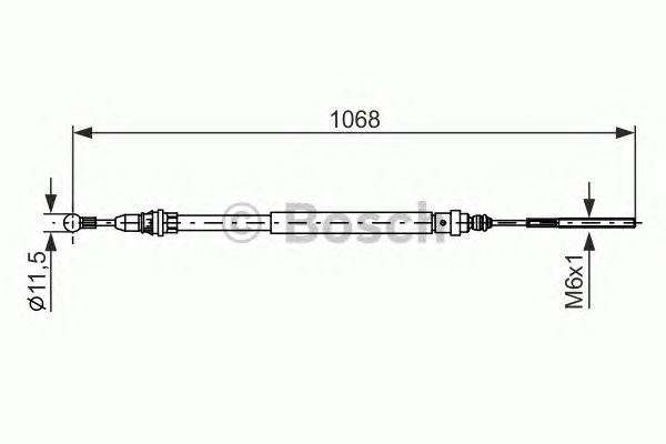 Cablu, frana de parcare CITROEN C8 02-