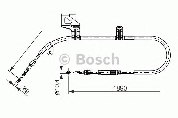 Cablu, frana de parcare VW PASSAT 96-05