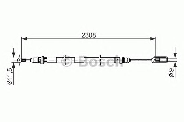 Cablu, frana de parcare CITROEN/PEUGEOT C8/807 02-