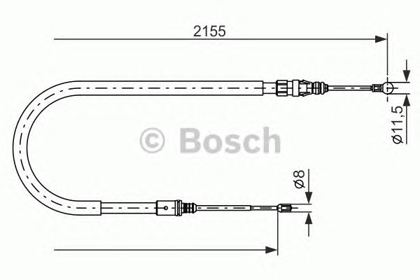 Cablu, frana de parcare PEUGEOT 407 04-