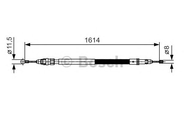 Cablu, frana de parcare FIAT SCUDO/PEUGEOT EXPERT 07-