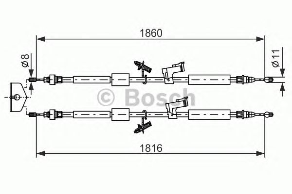 Cablu, frana de parcare FORD C-MAX/FOCUS 03-