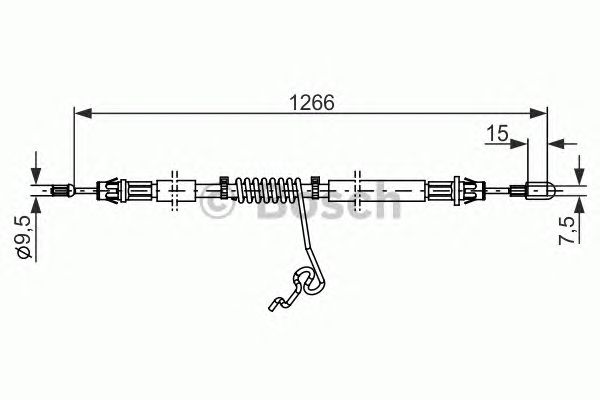 Cablu, frana de parcare FORD TRANSIT 2,2TDCI 06-