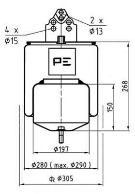 Burduf, suspensie pneumatica