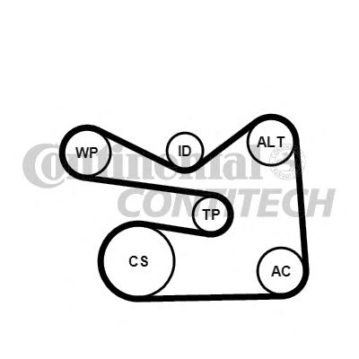 Set curea transmisie cu caneluri VW 1,4TSI/1,6FSI