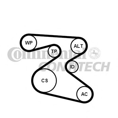 Set curea transmisie cu caneluri VW 1,2 SEAT/SKODA