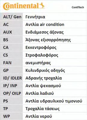 Set curea transmisie cu caneluri