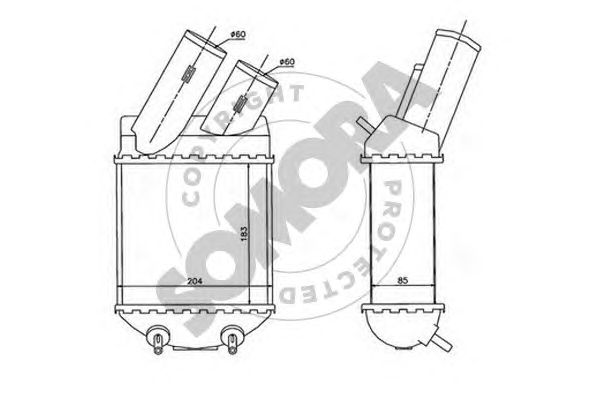 Intercooler, compresor