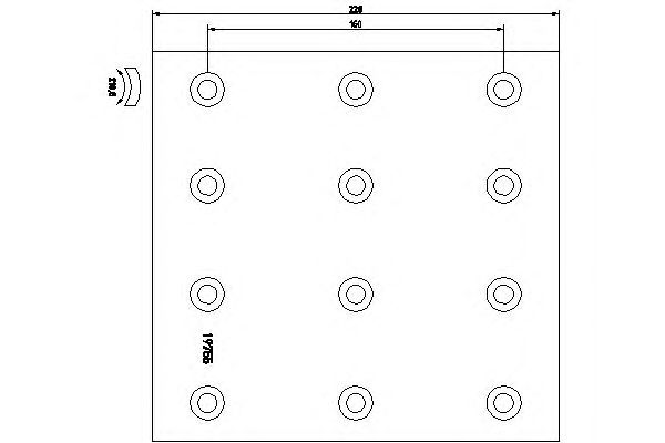 Set garnituri de frictiune, frana tambur