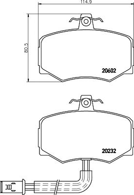 set placute frana,frana disc JAGUAR XJ/XJS/XJSC 87-89