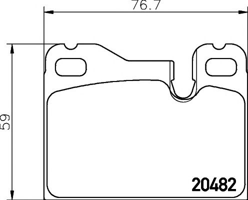 set placute frana,frana disc PORSCHE 924/928 75-89