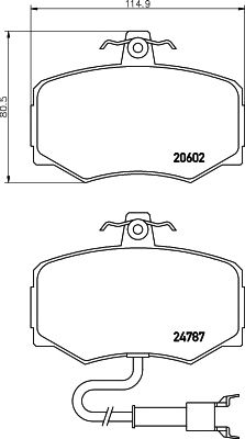 set placute frana,frana disc