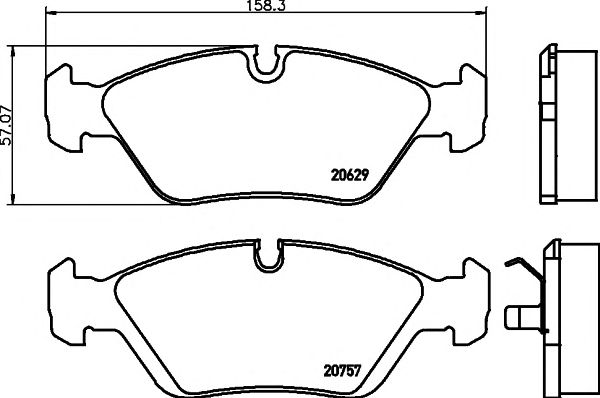 set placute frana,frana disc