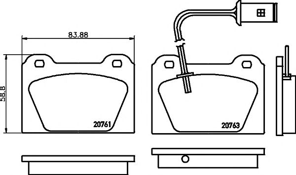 set placute frana,frana disc