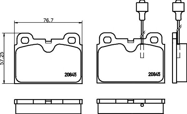 set placute frana,frana disc