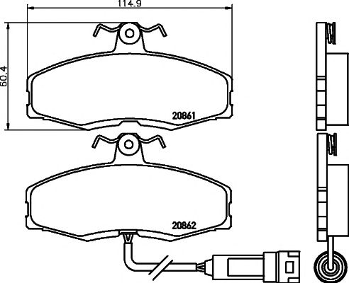 set placute frana,frana disc VW CADDY/ FAVORIT/FELICIA