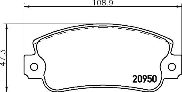 set placute frana,frana disc FIAT PANDA/UNO 85-04